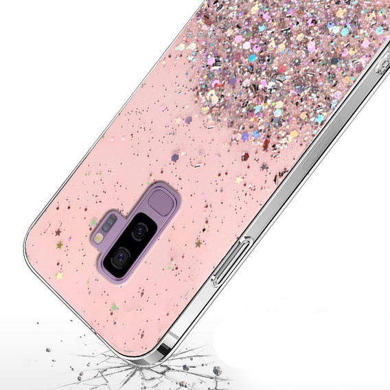 Obal na mobil pre Samsung Galaxy S9+ Plus, Glittery, ružové