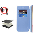 Klapkové puzdro pre iPhone 16E, RFID Wallet MagSafe CamShield, modré