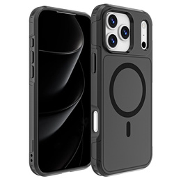 Puzdro MagForce pre iPhone 17 Pro Max, pre MagSafe, pancierované, čierne