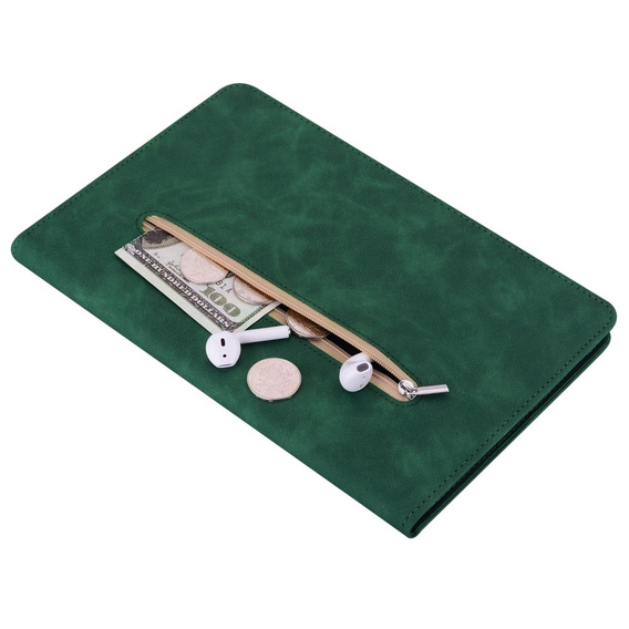 Obal na mobil pre Lenovo Tab P11 Gen 2, Wallet Pen Slot, zelený
