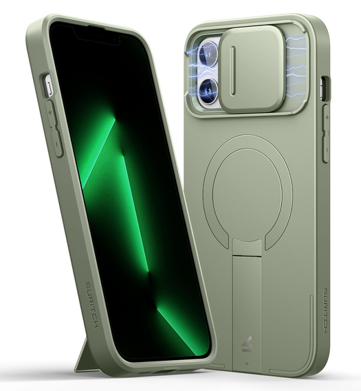 Puzdro pre iPhone 12 Pro Max / 13 Pro Max, Suritch Shockproof, pre MagSafe, zelený