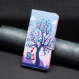 Klapkové puzdro pre Xiaomi 13 Lite, Wallet, tree & owls, modré