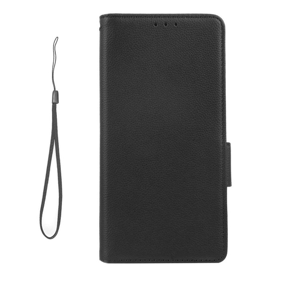Klapkové puzdro pre Motorola Moto G72, Wallet Litchi Magnet, čierne