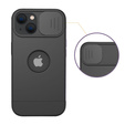 Puzdro ERBORD MagSafe Cam Slider, čierne + sklo na displej pre iPhone 13 / iPhone 14