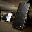 CASEME flipové puzdro pre Samsung Galaxy Note 10 Plus, Waxy Textured, káva