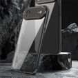 Silikónové puzdro pre iPhone Air, s tvrdou zadnou stranou, dymovo čierne