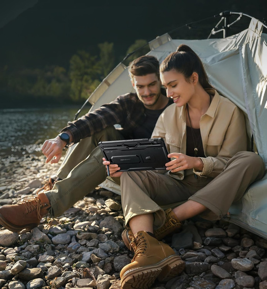 Obrnené puzdro pre Galaxy Tab S9 FE+ Plus, Dexnor Full Body, čierne