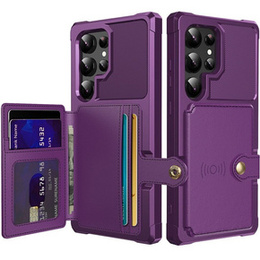 Puzdro pre Samsung Galaxy S24 Ultra, Card Holder Kickstand, fialové