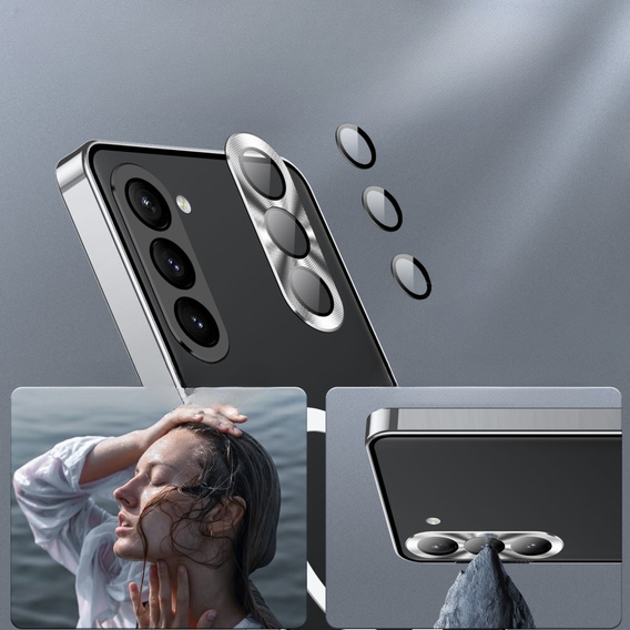 Ochranné puzdro na fotoaparát pre Samsung Galaxy S23 Plus, CamShield MagSafe, priehľadný / strieborný