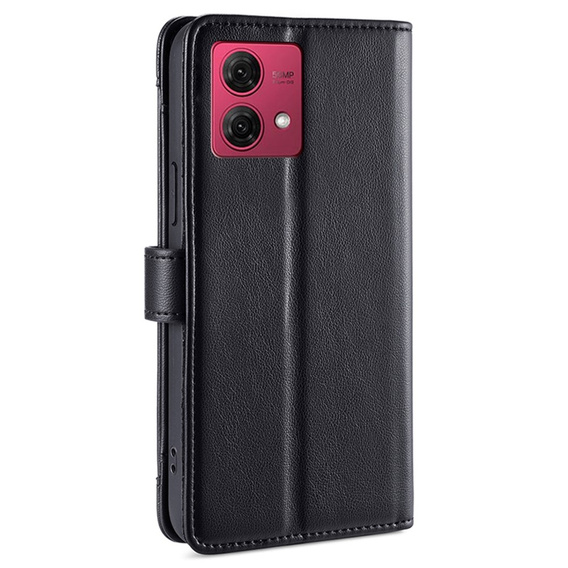 Klapkové puzdro pre Motorola Moto G84 5G, Wallet Zipper Pocket, čierne