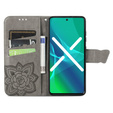 Klapkové puzdro pre Xiaomi Redmi 12C, Butterfly, sivé