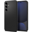 Puzdro Spigen pre Samsung Galaxy S24 FE, Liquid Air, čierne + tvrdené sklo 9H
