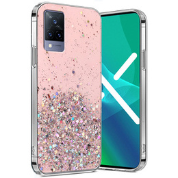 Obal na mobil pre Vivo V21 5G, Glittery, ružové
