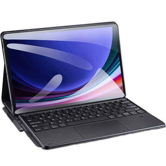 Puzdro + klávesnica Samsung Galaxy Tab S9 Ultra, Dux Ducis TouchPad Leather Pen Slot, čierne
