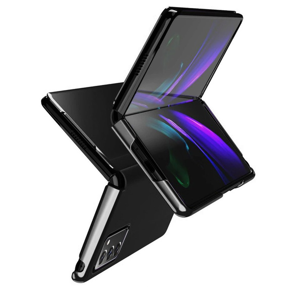 Obal na mobil pre Samsung Galaxy Z Fold 2 5G, Clear View, čierne