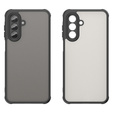 Matné puzdro pre Samsung Galaxy A17 5G, dymové s čiernymi stranami
