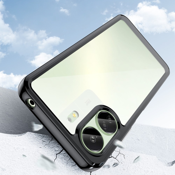 Obal na mobil pre Xiaomi Redmi 13C / Poco C65, Fusion Hybrid, transparentné / čierne