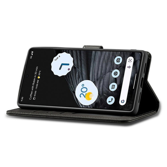 Klapkové puzdro pre Google Pixel 7 Pro 5G, LC.IMEEKE, čierne