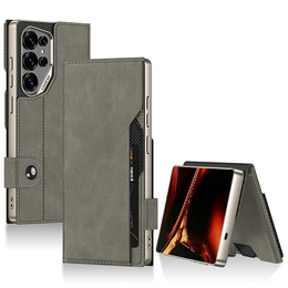 Peňaženka GKK Card Slot s klopou pre Samsung Galaxy S26 Ultra, sivá