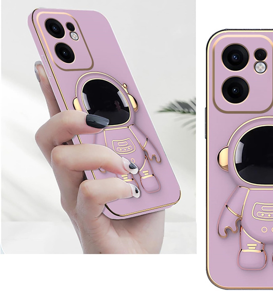 Obal na mobil pre Oppo Reno 13F / Oppo Reno 13FS, Astronaut, fialové