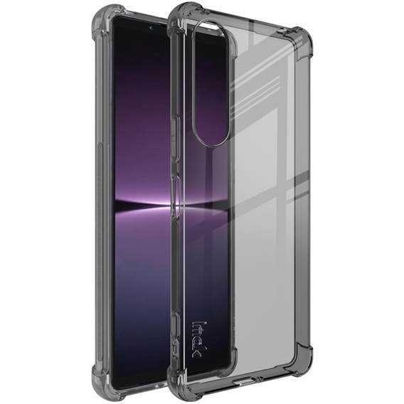 IMAK Obal na mobil pre Sony Xperia 1 V, Dropproof, transparentné / čierne