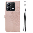 Klapkové puzdro pre Xiaomi Poco X6 5G, Mandala, ružové rose gold