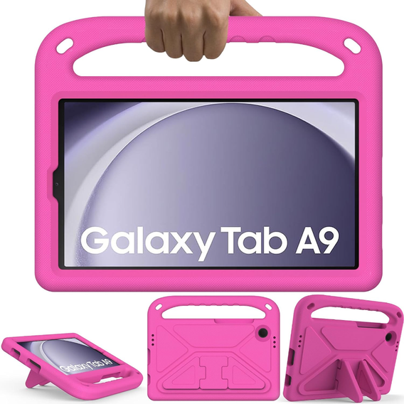 Detské puzdro pre Samsung Galaxy Tab A9, detské puzdro s rukoväťou, modré