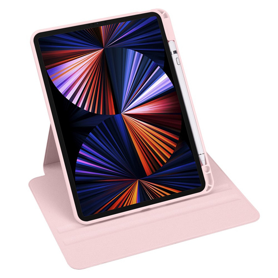 Puzdro pre iPad Pro 11" 2022/2021/2020 (4/3/2 gen.), s priestorom pre stylus, otočné o 360°, ružové