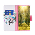 Flipové puzdro pre Motorola Moto G84 5G, Wallet, colorful tree, biele