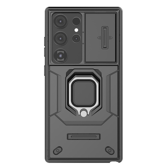 Puzdro pre Samsung Galaxy S24 Ultra, KickStand Camera Lens, čierne