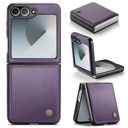 Puzdro pre Samsung Galaxy Z Flip7 FE / Z Flip6, CASEME Litchi Leather, fialové