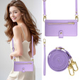 Klapkové puzdro pre Honor Magic 7 Lite, Wallet Zipper Pocket, fialové