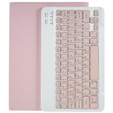 Puzdro + klávesnica Samsung Galaxy Tab S7 T870/T875 / S8, Pen Slot, ružové rose gold