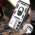 Obal na mobil pre Samsung Galaxy S23, CamShield Slide, CamShield Slide, biele / čierne