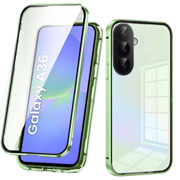 Puzdro pre Samsung Galaxy A36, Magnetic Dual Glass, zelený