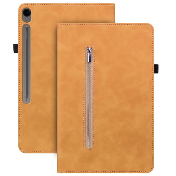 Puzdro pre Samsung Galaxy Tab S10 Lite / S10 FE / S9 FE, Wallet Pen Slot, žltý