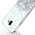 Obal na mobil pre Samsung Galaxy J6 Plus, Glittery, priehľadné