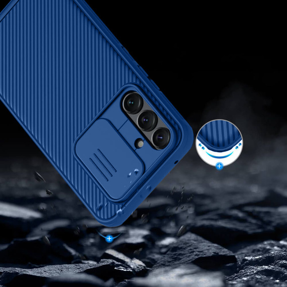 Puzdro pre Samsung Galaxy A54 5G, pancierované Nillkin, CamShield Pro, modré