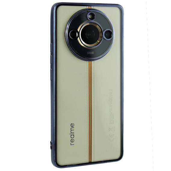Puzdro pre Realme 11 Pro 5G / Pro+ 5G, Electroplating Frame, transparentné / čierne
