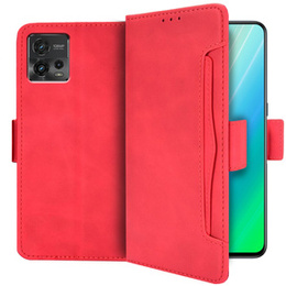 Klapkové puzdro pre Motorola Moto G72 4G, Card Slot, červené