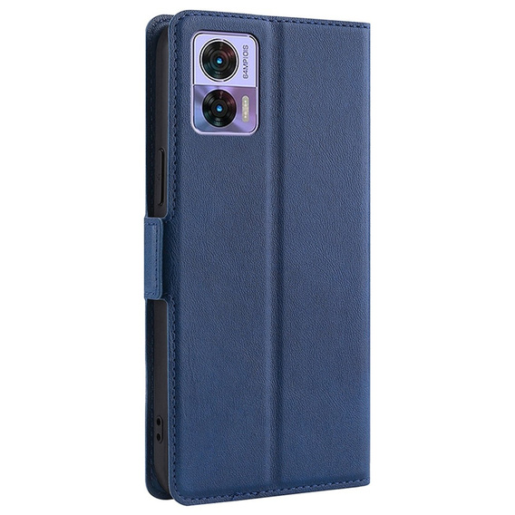 Klapkové puzdro pre Motorola Edge 30 Neo 5G, Wallet Thin Magnet, tmavomodré