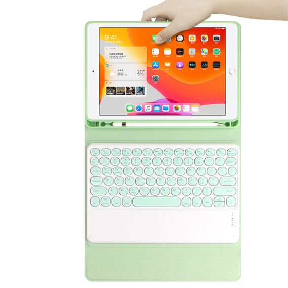 Puzdro + klávesnica iPad Pro 11 2021 / 2018, iPad Air 10.9 4 2020 / 5 2022, Pen Slot, zelený