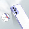 Obal na mobil pre Samsung Galaxy A14 5G, Fusion Hybrid, transparentné / fialové