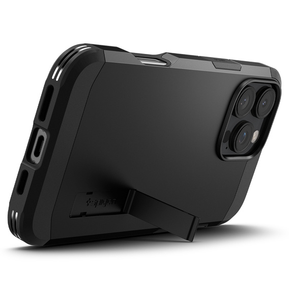 Puzdro Spigen pre iPhone 16 Pro Max, Tough Armor Mag MagSafe, čierne + tvrdené sklo 9H