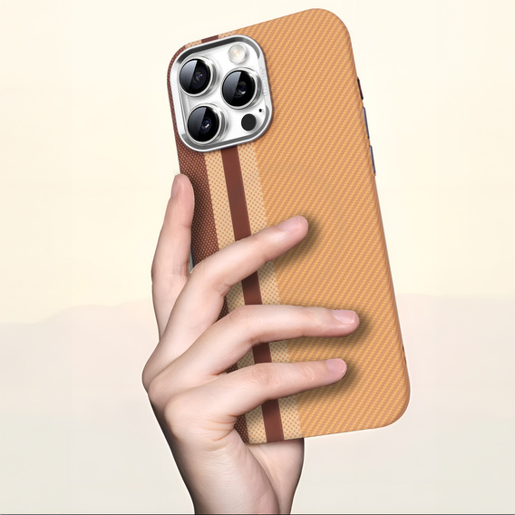 Puzdro pre iPhone 16 Pro Max, Carbon Fiber MagSafe, žlté
