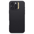 Puzdro pre iPhone 16 Pro Max, pancierované Nillkin, Carbon Fiber, pre Magsafe, zlaté