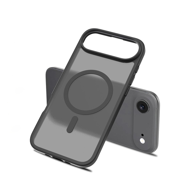 Matné puzdro pre iPhone Air, pre MagSafe, priesvitné čierne