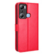 Klapkové puzdro pre Infinix Hot 20i, Crazy Horse Wallet, červené