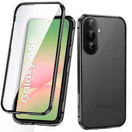 Puzdro pre Samsung Galaxy A56, Magnetic Dual Glass, čierne