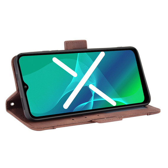 Klapkové puzdro pre Samsung Galaxy A13 4G, Card Slot, hnedé